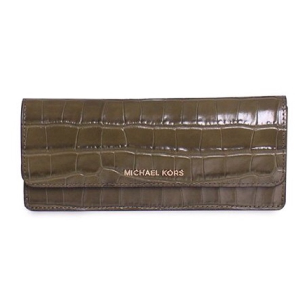 Michael Kors  Crocodile Embossed Leather Wallet